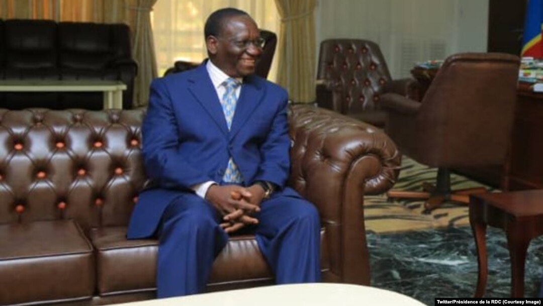 Premier ministre ya sika Sylvestre Ilunga Ilunkamba na masolo na président Félix Tshisekedi na Cité ya Union africaine, Kinshasa, 20 mai 2019. (Twitter/Présidence de la RDC)