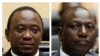 An April 2011 Combination picture shows Kenya's Uhuru Kenyatta, who was finance minister, and William Ruto, former Higher Education Minister at the International Criminal Court (ICC) in The Hague.