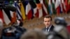 French President Emmanuel Macron arrives to attend the EU summit in Brussels, Belgium, Dec. 14, 2017.