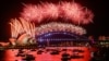 澳洲悉尼為迎接2022年新年施放煙花。 （2022年1月1日）