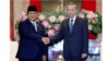 Tổng Bí thư-Chủ tịch nước Tô Lâm (phải) tiếp Tổng thống đắc cử Indonesia Prabowo Subianto tại Hà Nội ngày 13/9/2024.