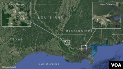 New Orleans and Baton Rouge, Louisiana