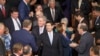 Newly elected House Speaker Paul Ryan, escorted by House Minority Leader Nancy Pelosi and House Majority Leader Kevin McCarthy, walks into the House chamber on Capitol Hill in Washington, Oct. 29, 2015.