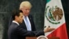 U.S. Republican presidential nominee Donald Trump and Mexico's President Enrique Pena Nieto arrive for a press conference at the Los Pinos residence in Mexico City, Mexico, Aug. 31, 2016.