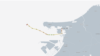 갈마호가 현지 시각 19일 룽커우항 계선장소에서 부두로 이동한 장면. 자료=MarineTraffic