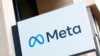 Biểu tượng của Meta được trưng bày tại Brussels, Bỉ, ngày 6/12/2022: Meta cấm RT và các mạng lưới truyền thông nhà nước Nga.