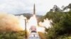 This Sept. 15, 2021, photo released from North Korea's official Korean Central News Agency (KCNA) shows a test firing drill of a railway-borne missile regiment. (Photo by STR / KCNA VIA KNS / AFP) 