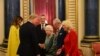 U.S. President Donald Trump and First Lady Melania Trump meet with Queen Elizabeth II, Prince Charles and Camilla, Duchess of Cornwall, during a reception at Buckingham Palace in London, Dec. 3, 2019.