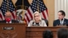 FILE - Rep. Liz Cheney, vice chair of the House panel investigating the Jan. 6 U.S. Capitol insurrection, is flanked by panel chairman, Rep. Bennie Thompson, left, and Rep. Jamie Raskin during a session of the panel at the Capitol in Washington, Dec. 13, 