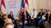 President Donald Trump speaks during a bilateral meeting with Egyptian President Abdel Fattah al-Sissi, left, at the G-7 summit in Biarritz, France, Monday, Aug. 26, 2019.