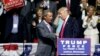 Republican presidential candidate Donald Trump welcomes Nigel Farage, left, ex-leader of the British UKIP party, to speak at a campaign rally in Jackson, Miss., Wednesday, Aug. 24, 2016.