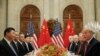 FILE - President Donald Trump, right, with China's President Xi Jinping, left, during their bilateral meeting at the G20 Summit, Saturday, Dec. 1, 2018 in Buenos Aires, Argentina. 