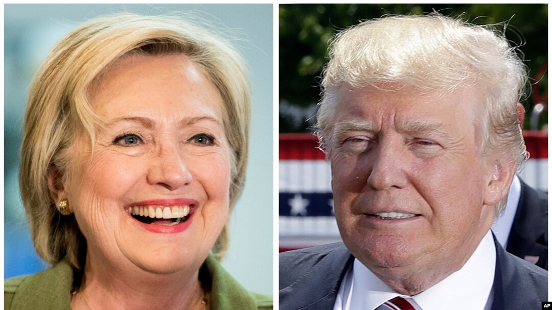 Hillary Clinton ta Democrat da Donald Trump na Republican