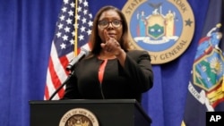 New York State Attorney General Letitia James wants to compel the Trump Organization, Donald Trump's son Eric, and several other defendants to comply with subpoenas her office issued. 
