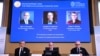 Shvetsiya Fanlar akademiyasida 2022-yilgi Nobel mukofotining iqtisodiyot yo'nalishidagi sovrindorlari e'lon qilinmoqda, Stokgolm, 1o-oktabr, 2022