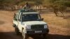 FILE - A vehicle of the Burkina Faso Army patrols a rural area in the Soum region in northern Burkina Faso, Nov. 14, 2019. At least 32 military police were killed in an attack on a military outpost in the area.
