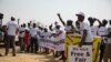 Members of Youth Advocates for Change during protest in Abuja, Nigeria, Jan. 17, 2015. (VOA/Chris Stein)