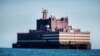 The Russian "Academy Lomonosov," the world's first floating nuclear power plant, passes Langeland island, while heading for Murmansk in northwestern Russia, May 4, 2018. China plans to power some of its claimed islets in the South China Sea with floating nuclear power stations of its own.
