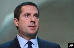 House Intelligence Committee Chairman Rep. Devin Nunes, R-Calif., speaks on Capitol Hill in Washington, Oct. 24, 2017.