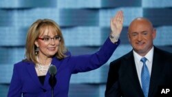 Former Rep. Gabby Giffords, D-Ariz., and her husband Astronaut Mark Kelly