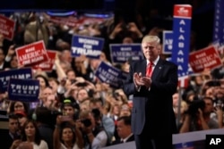 Donald Tramp respublikachilar qurultoyida, Klivlend, Ogayo, 21-iyul, 2016-yil.