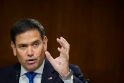 FILE - Sen. Marco Rubio, R-Fla., speaks during a Senate Foreign Relations Committee hearing, on Capitol Hill in Washington, Sept. 14, 2021.