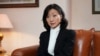 前國際刑警組織主席孟宏偉的妻子高歌在法國里昂接受美聯社採訪。（2021年11月18日）