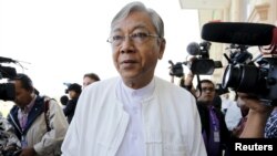 ဒု သမ္မတအဖြစ် ရွေးခြယ်ခံထားရသော NLD ပါတီမှ ဦးထင်ကျော်။ (ဓါတ်ပုံ - REUTERS/Soe Zeya Tun)