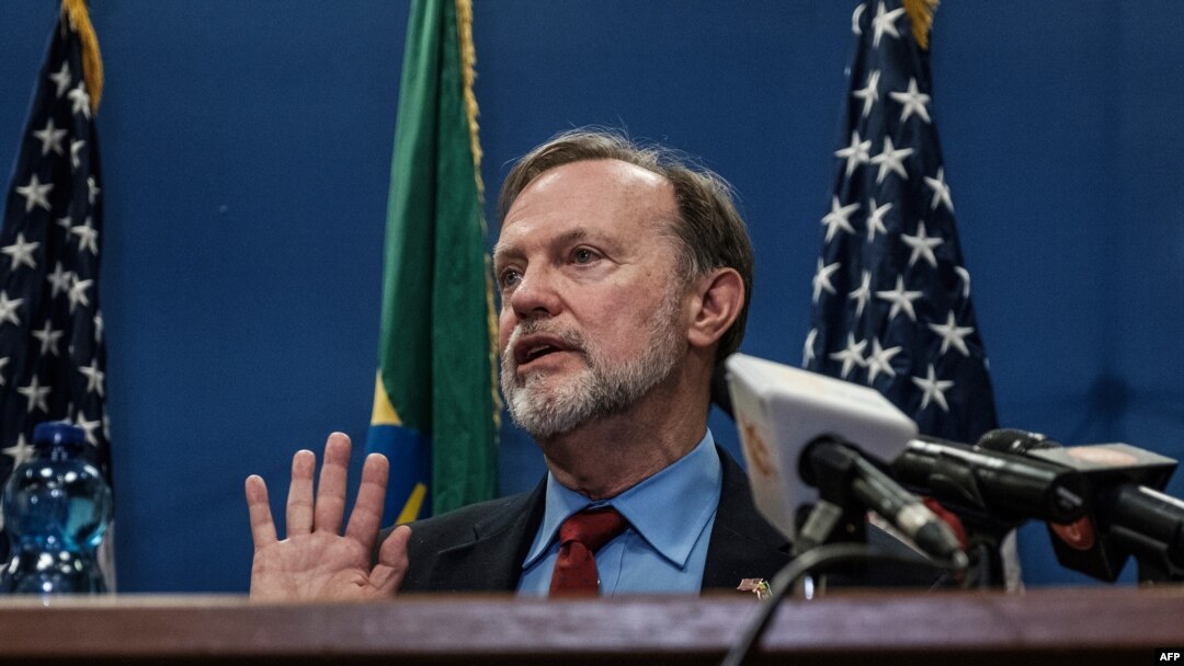 FILE - Assistant Secretary of State for African Affairs Tibor Nagy speaks during a press conference at the US Embassy in Addis Ababa, on November 30, 2018.