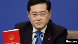 中国外长秦刚。（路透社资料照）