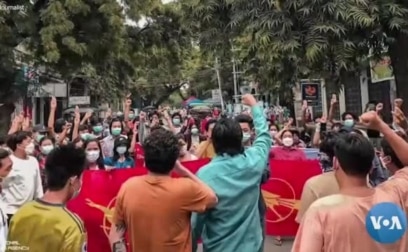 စစ်ကောင်စီဆန့်ကျင်ပွဲ မုံရွာမှာ ဆက်ဖြစ်