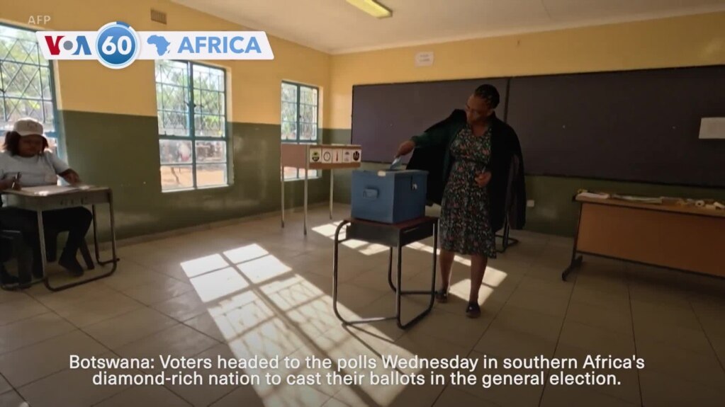 VOA60 Africa - Botswana votes with ruling party seeking to extend six decades of power