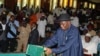 Nigeria's President Goodluck Jonathan presents the 2013 budget proposal at a joint sitting of the parliament in the capital Abuja October 10, 2012. 