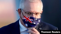 Australian Prime Minister Scott Morrison visits Tokyo, March 11, 2021.