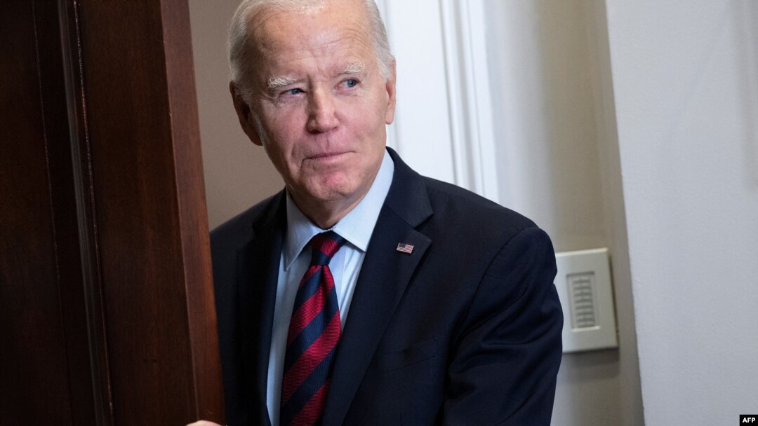 FILE - U.S. President Joe Biden pauses after speaking in the Roosevelt Room of the White House in Washington, Oct. 4, 2023.