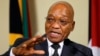 FILE - South Africa's President Jacob Zuma gestures during a media briefing.