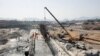This photo taken April 2, 2013 shows the construction of the dam in Asosa Region of Ethiopia. 