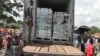 Ammunition transported by military truck out of Awae, April 4, 2018.