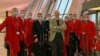 Ambassador Martin Weiss is seen with an Austrian Airlines crew, March 23, 2020, the day 300 Austrians flew home from the United States. (Photo courtesy of Austria Embassy)