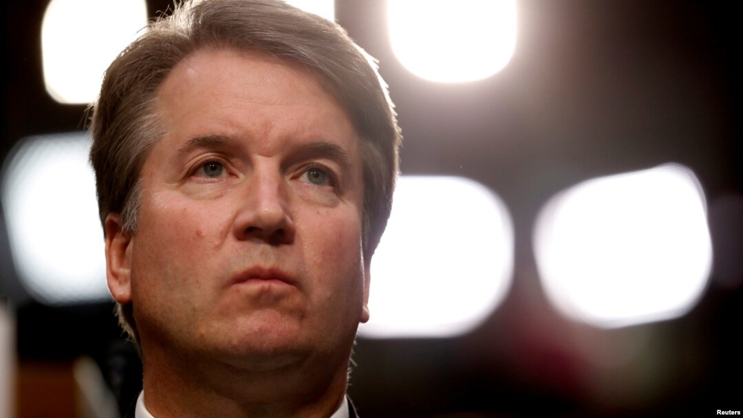 FILE - U.S. Supreme Court nominee Brett Kavanaugh listens during his Senate Judiciary Committee confirmation hearing on Capitol Hill in Washington, U.S., Sept. 4, 2018. 