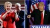 Democratic presidential candidate Hillary Clinton, left, won Nevada's Democratic caucuses, while Republican presidential candidate Donald Trump won South Carolina's Republican primary, Feb. 20, 2016.