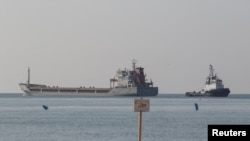 Фото: корабель Polarnet вийшов з порту "Чорноморськ", 5 серпня 2022 року. REUTERS/Сергій Смолєнцев
