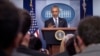 President Barack Obama speaks during a news conference in the Brady press briefing room at the White House in Washington, Nov. 14, 2016. 