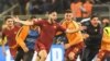The players are jubilant after their 3-0 win against FC Barcelona in the second leg of the Champions League quarter-final, Rome, Italy, April 10, 2018. 