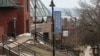 The campus of Champlain College in Burlington, Vermont, is seen during the COVID-19 pandemic, March 11, 2020.