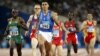 FILE - South Africa's Hezekiel Sepeng and Italy's Andrea Longo run in men's 800 meters at the Athens 2004 Olympic Games. 