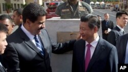 中国国家主席习近平2014年7月访问委内瑞拉会见总统马杜罗（美联社）