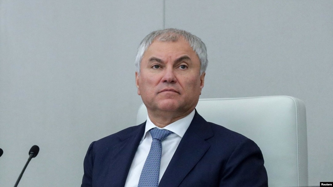 FILE - Speaker of Russia's State Duma lower house of parliament Vyacheslav Volodin attends a plenary session in Moscow, Russia October 24, 2024. Russian State Duma/Handout via REUTERS