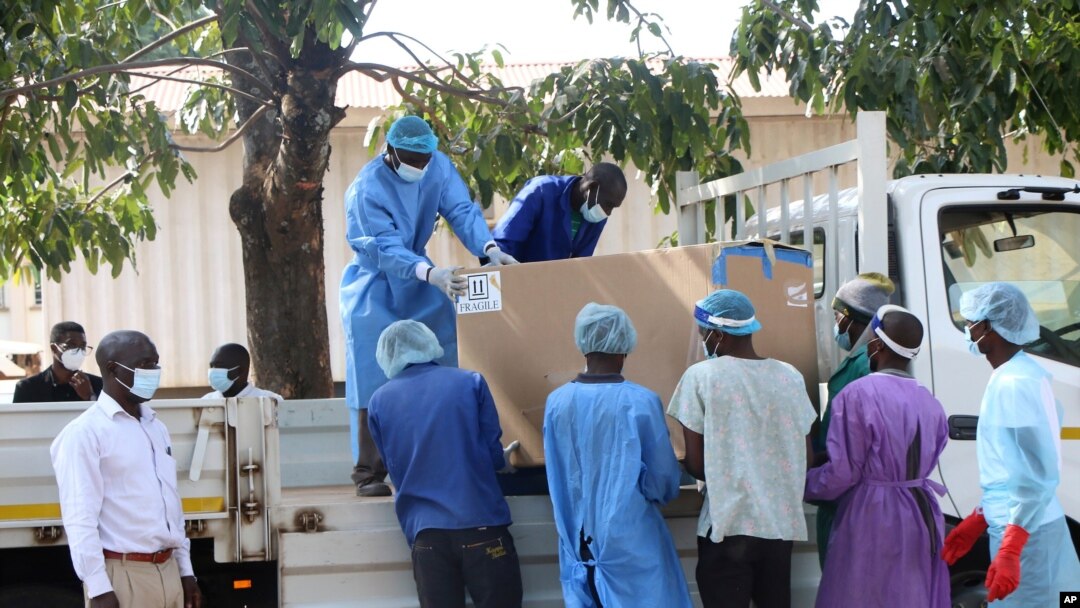 COVID-19 vaccines arrive to be destroyed, in Lilongwe, Malawi, May 19, 2021.