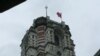 台湾总统府塔楼顶部（美国之音申华 拍摄）